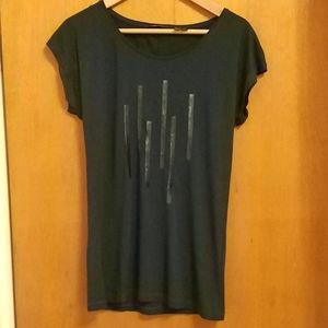 Mexx fluid dark green t-shirt, size S